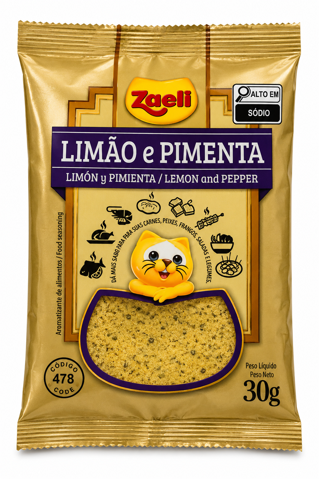 Tempero Sabor Limão e Pimenta Zaeli - 30g