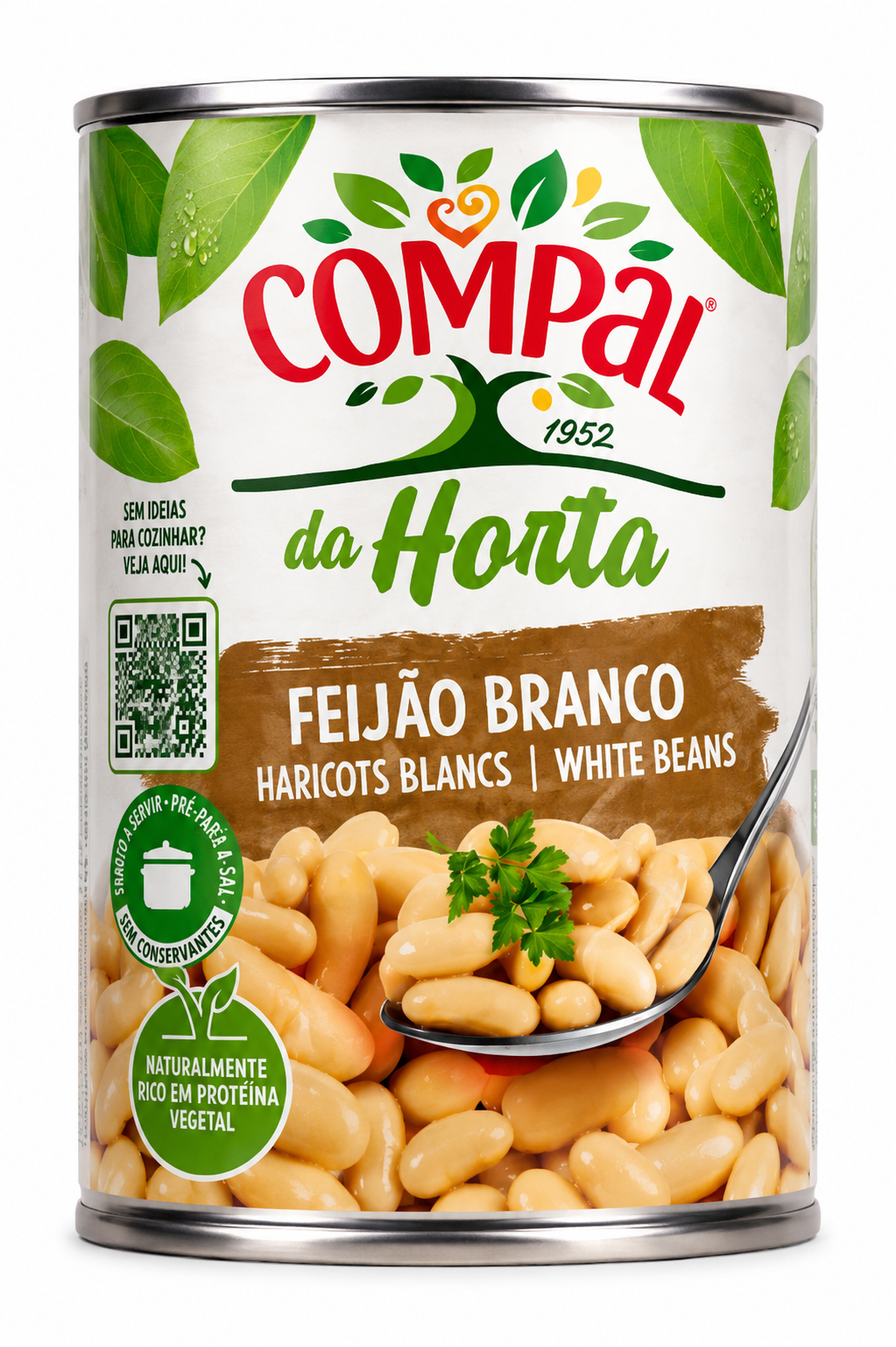 Feijão Branco Compal - Lata 845g