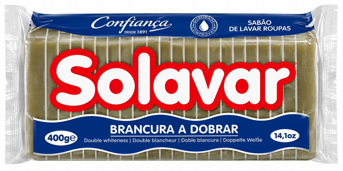 Sabão Salvador Confiança - 400g | Traditional Laundry Soap 400g