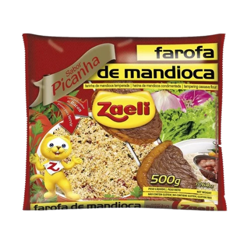 Farofa de Mandioca Pronta Sabor Picanha Zaeli – 500g