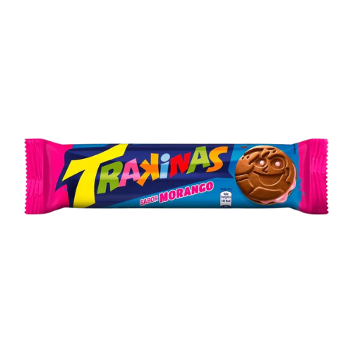 Biscoito Recheado Sabor Morango Trakinas Mondelez – 126g