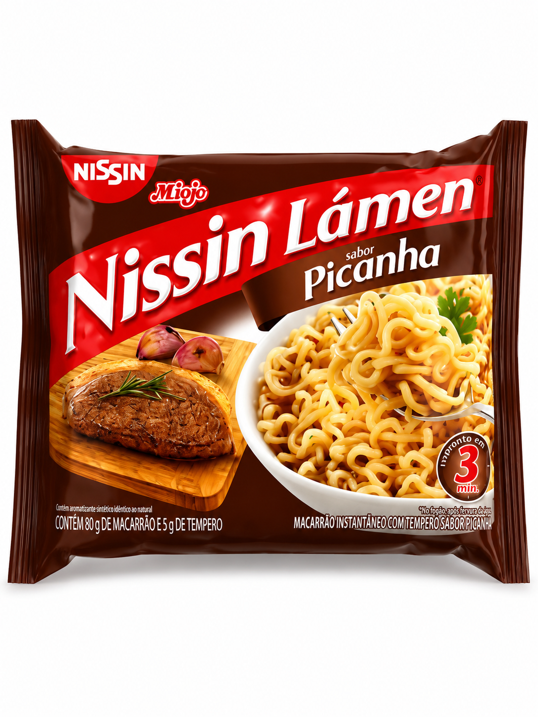 Macarrão Instâneo Nissin Miojo Sabor Picanha – 80g